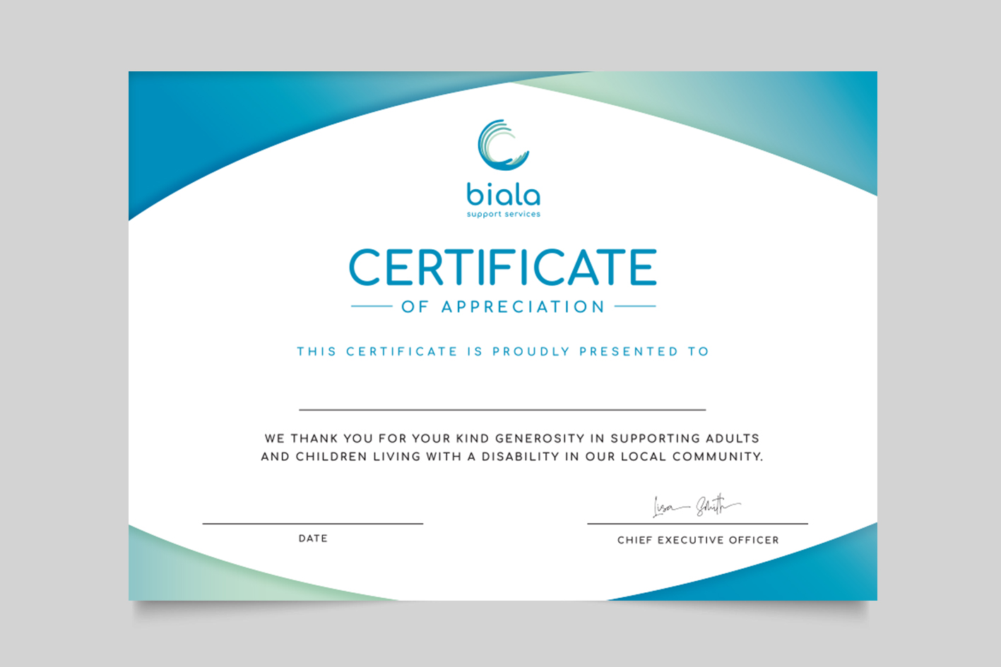 Biala Certificate