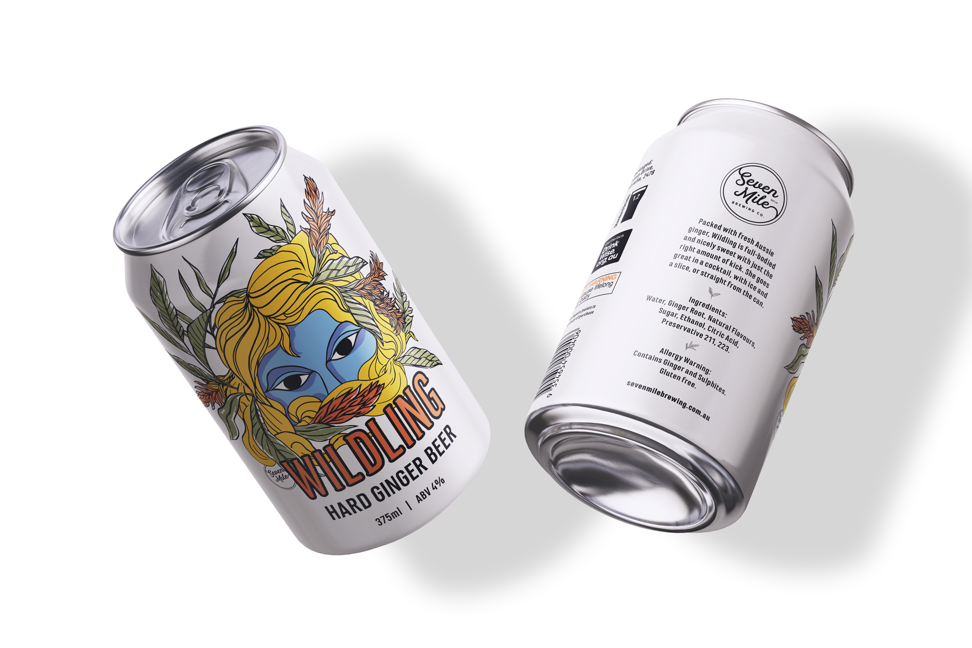 Wildling Ginger Beer Packaging Design Media Mock-Up